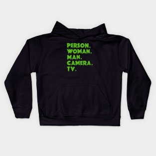 person woman man camera tv Kids Hoodie